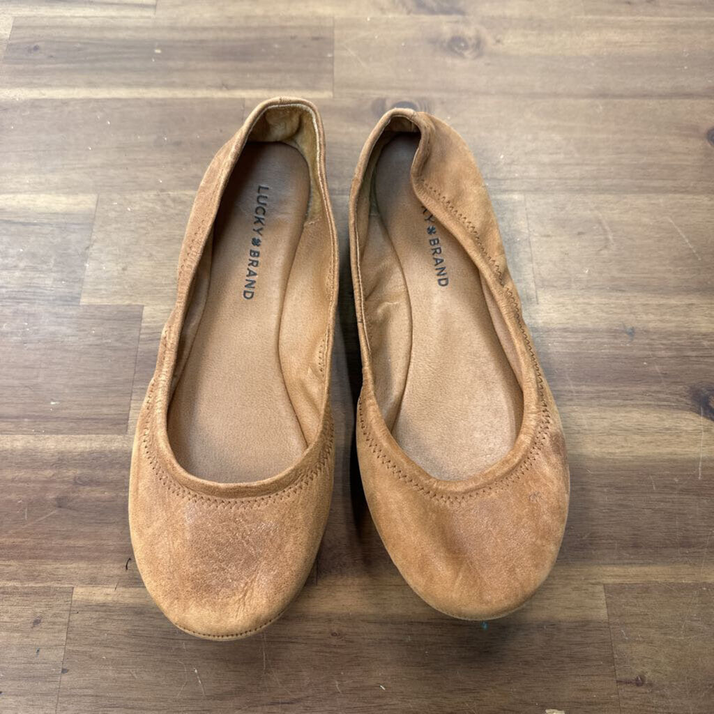 Lucky Brand Brown Leather Emmie Flats 8