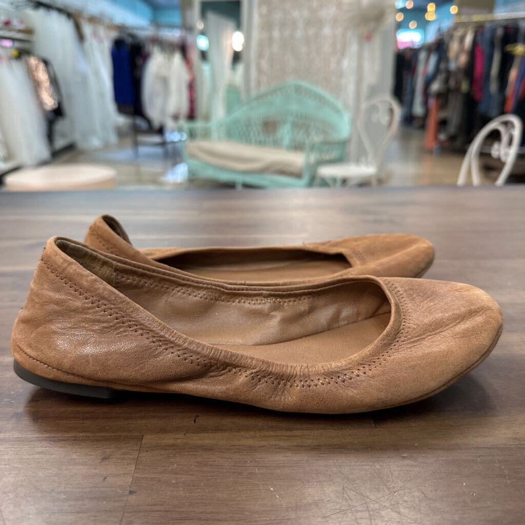 Lucky Brand Brown Leather Emmie Flats 8