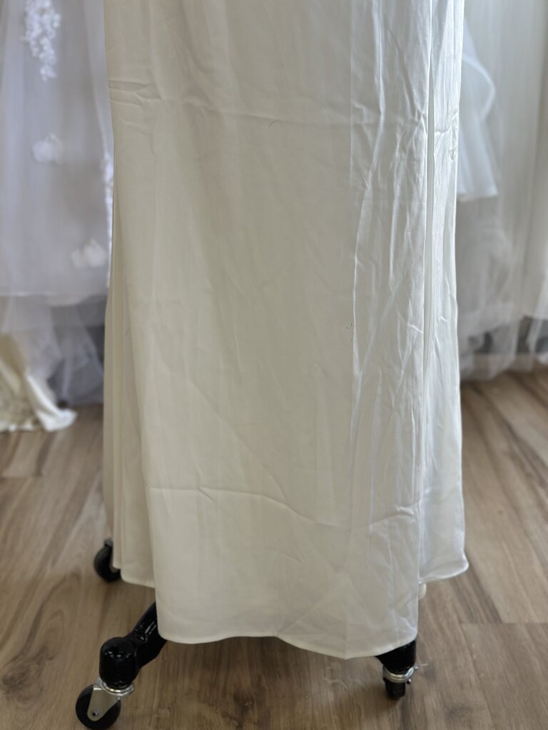Lulus Ivory Silky Cowl Neck Bridal Gown Extra Large