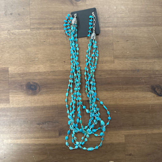 Jay King Silver/ Turquoise Layered Necklace/ Earrings Set