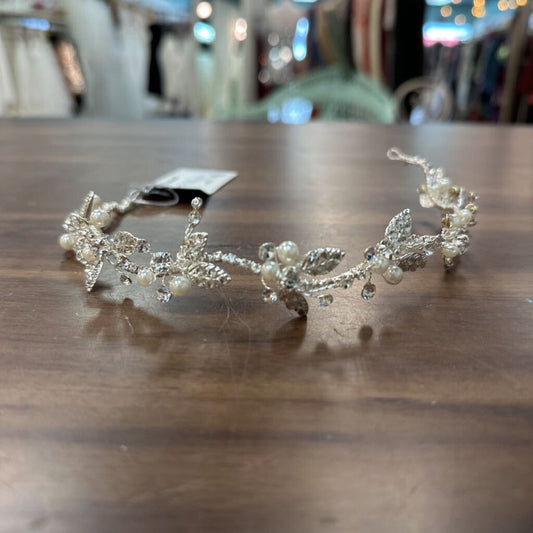 Marionat Wired Vine Rhinestone Pearl Headband
