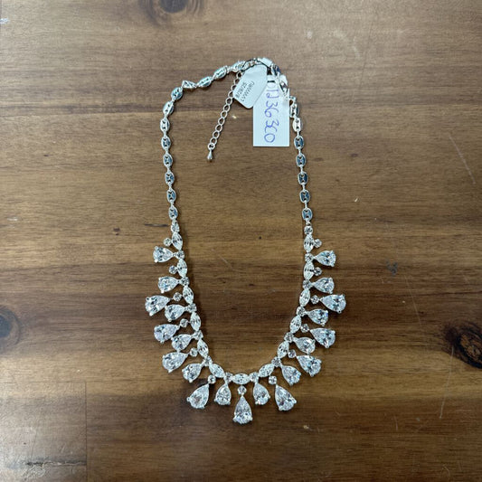 Marionat Silver/ Rhinestone Statement Necklace