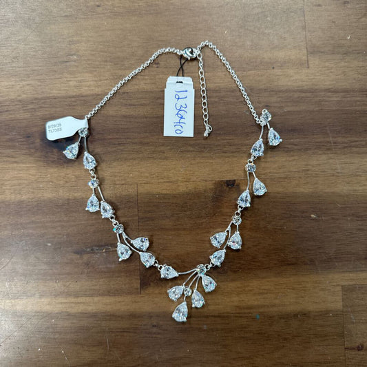 Marionat Silver/ Rhinestone Statement Necklace