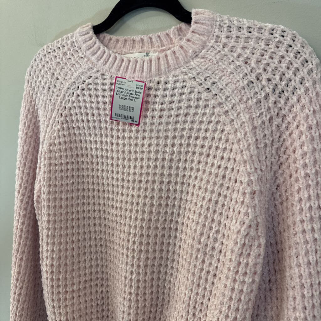 Altar'd State Pink Soft Knit Sweater Large