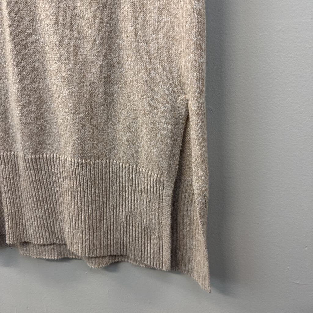 Rachel Zoe Biege Knit Sleeveless Turtleneck Maxi Dress Medium