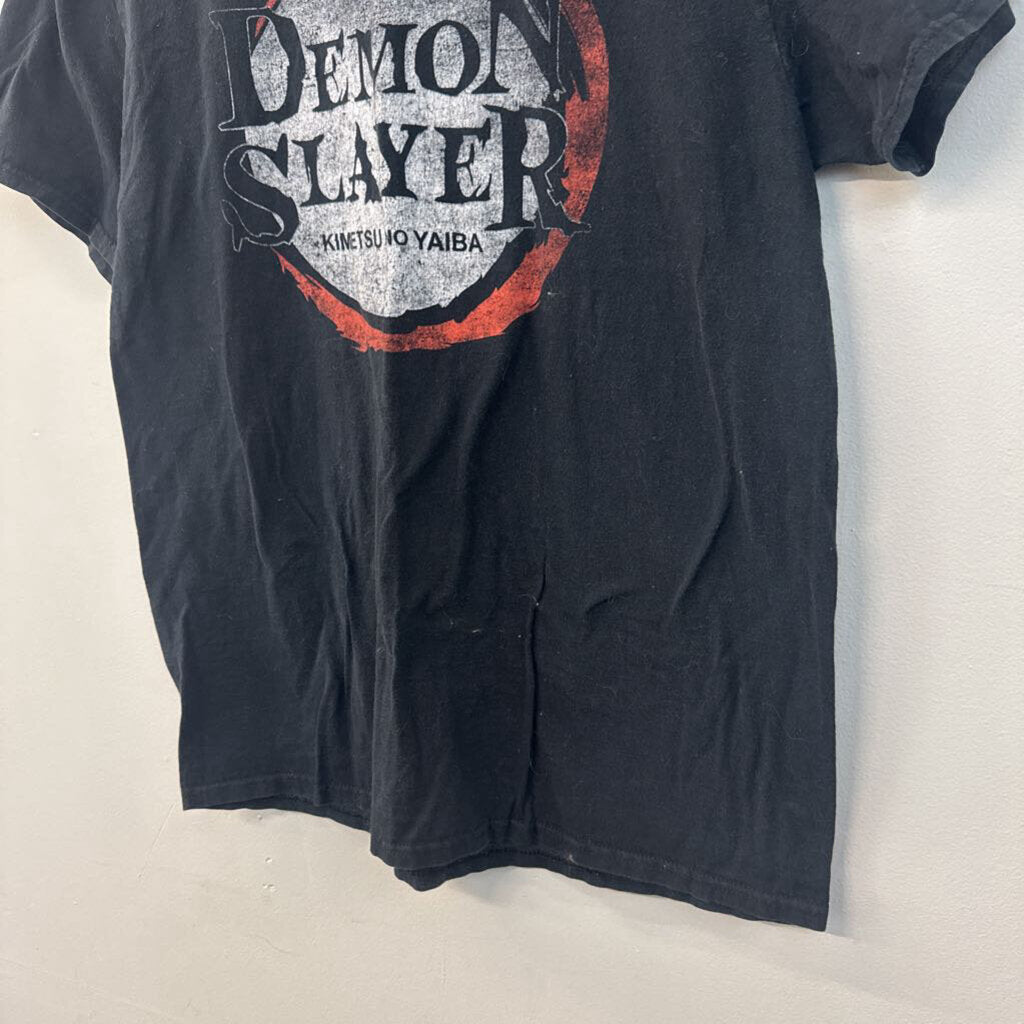 Demon Slayer Black Short Sleeve Graphic Tee Large