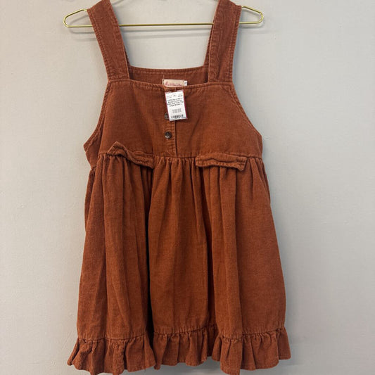 Mei Li Brown Corduroy Baby Doll Tunic Top Large