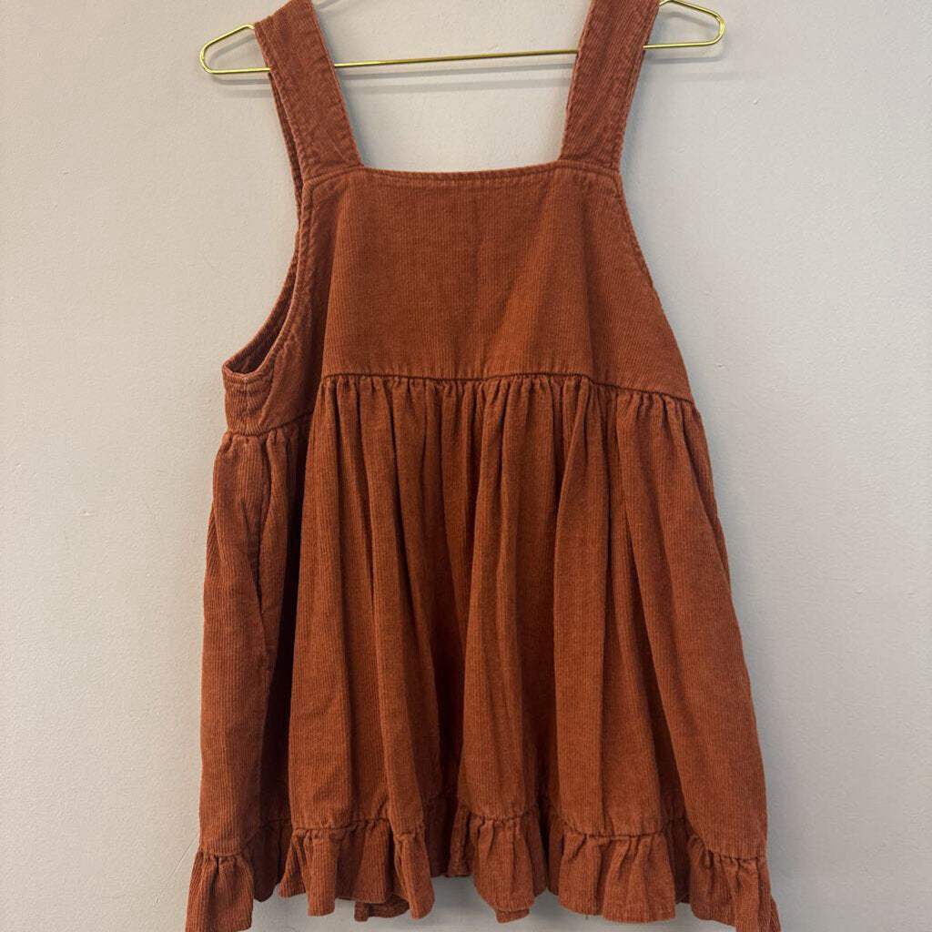 Mei Li Brown Corduroy Baby Doll Tunic Top Large