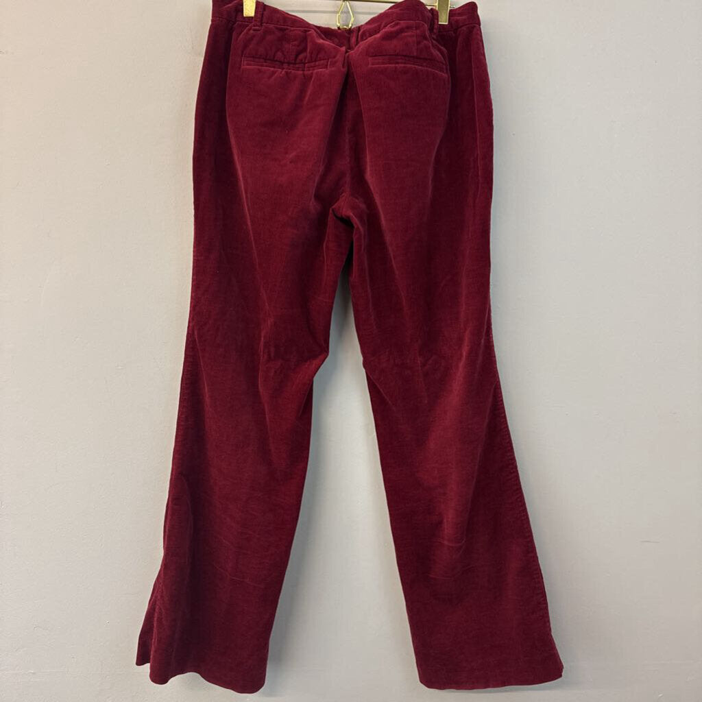 Loft Burgundy Corduroy Wide Leg Pants 6