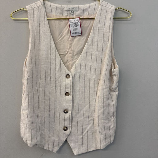 Z Supply Cream/ Black Striped Vest Top Medium