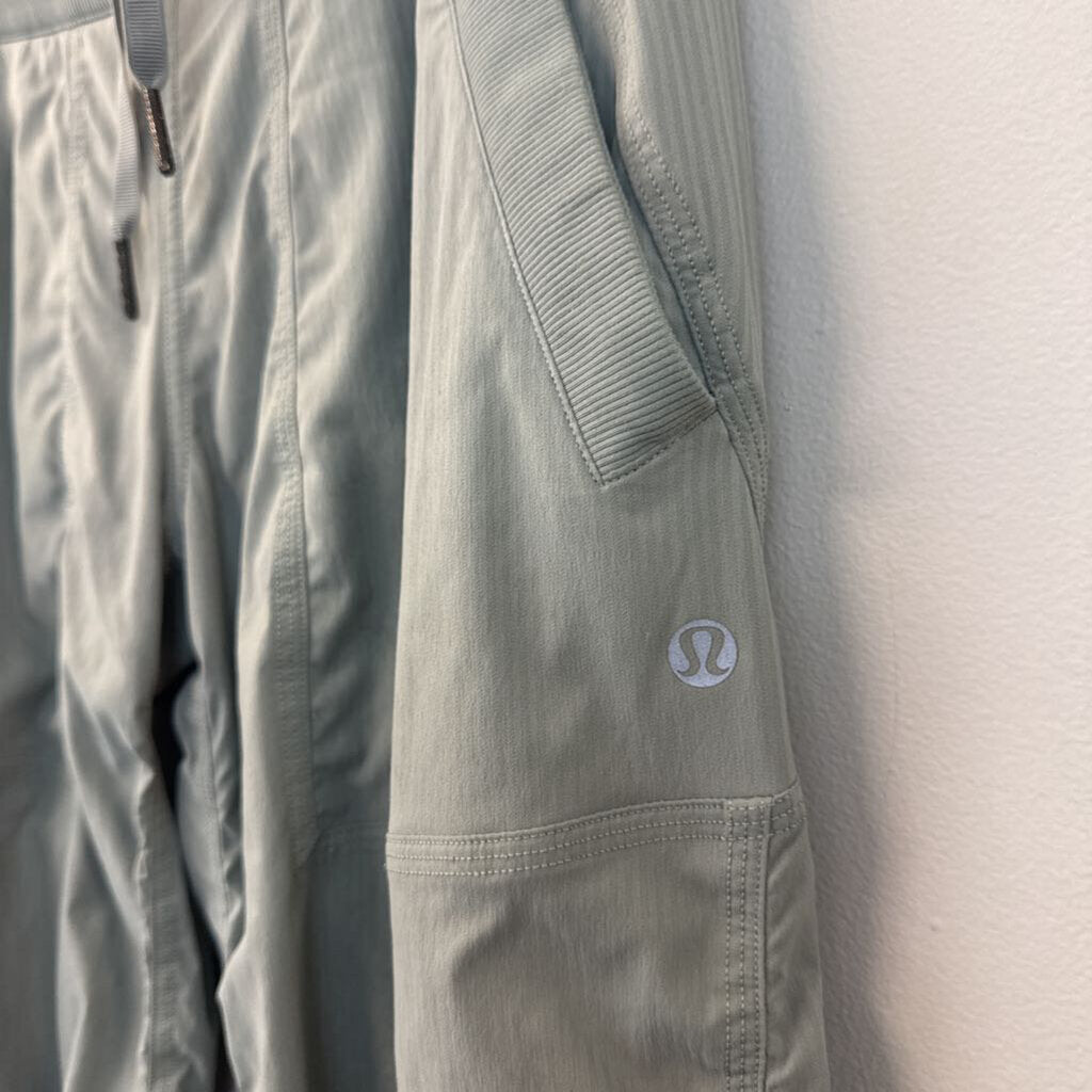 Lululemon Green Striped Cropped Dance Studio Pants 2