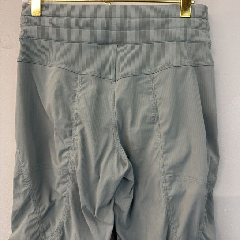 Lululemon Green Striped Cropped Dance Studio Pants 2