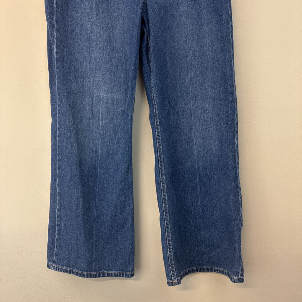 Loft Dark Wash Wide Leg Jeans 31