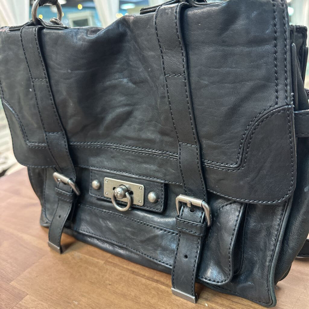 Frye Black Leather Cameron Satchel Purse