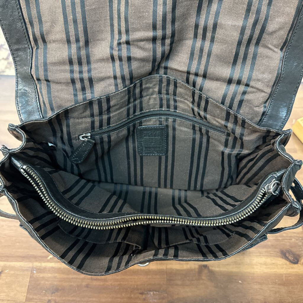 Frye Black Leather Cameron Satchel Purse