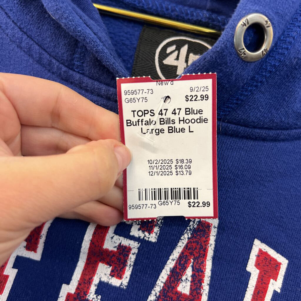 47 Blue Buffalo Bills Hoodie Large