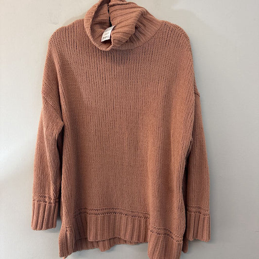 Aerie Brown Soft Knit Turtleneck Sweater Medium