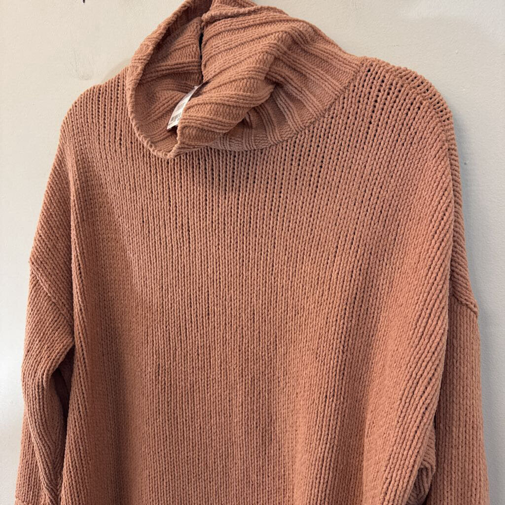 Aerie Brown Soft Knit Turtleneck Sweater Medium