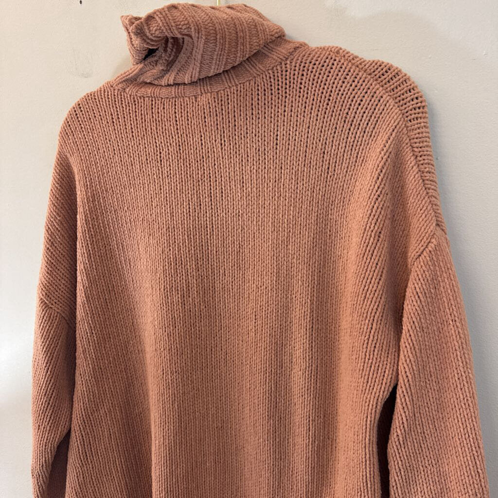 Aerie Brown Soft Knit Turtleneck Sweater Medium