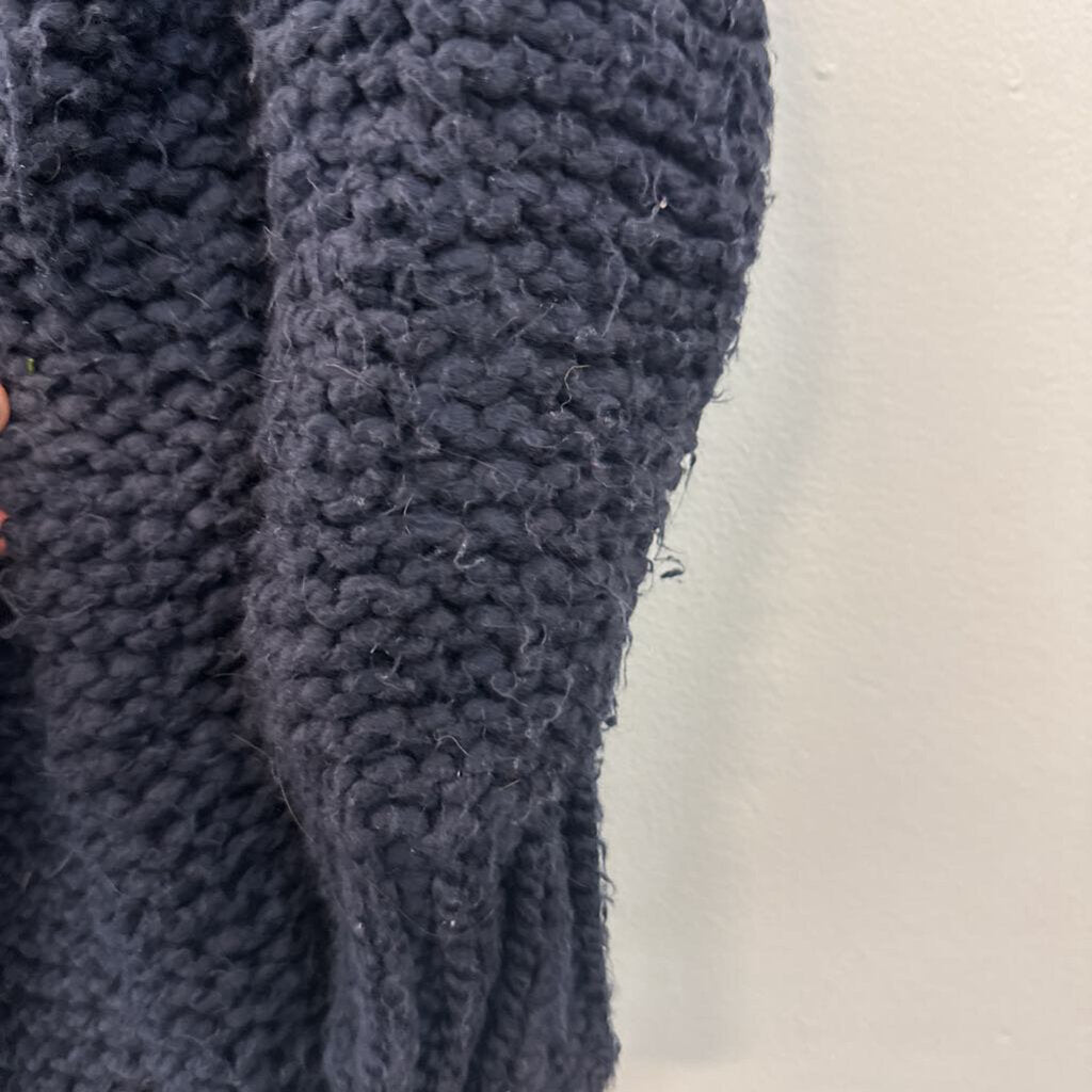 Free People Navy Knit Open Front Sweater Small