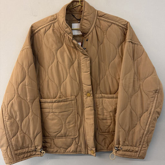 Lucky Brand Brown Quilted Zip Up Jacket Small