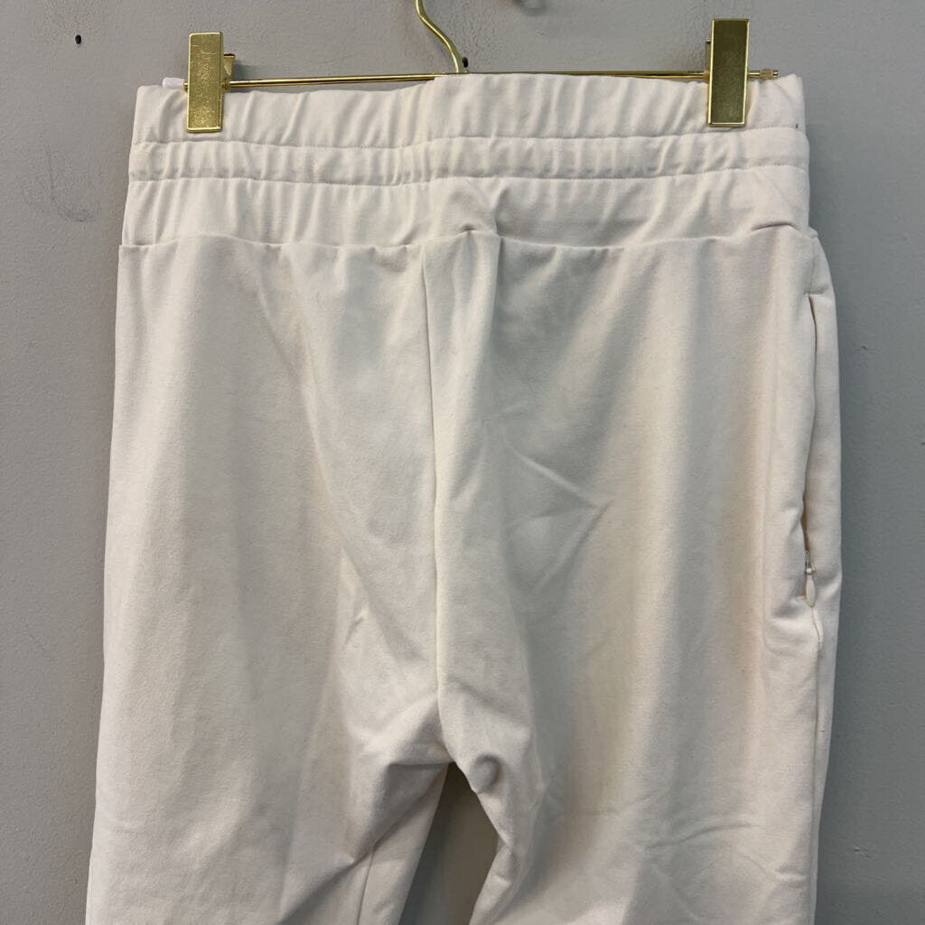 Gym Shark Whitney Simmons Cream Joggers/ Cropped Hoodie Set Extra Small