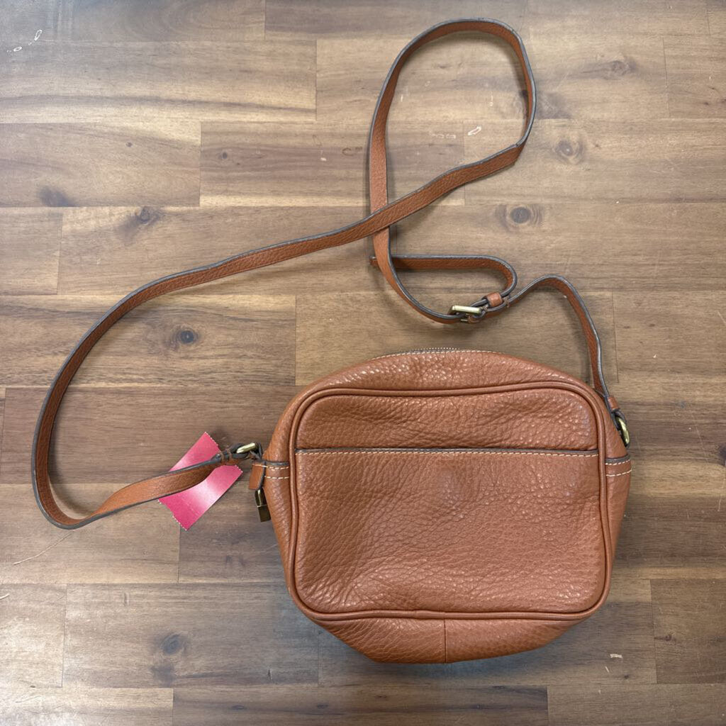 J Crew Brown Pebbled Leather Crossbody Purse