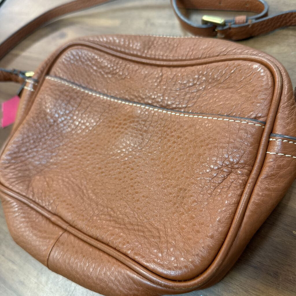 J Crew Brown Pebbled Leather Crossbody Purse