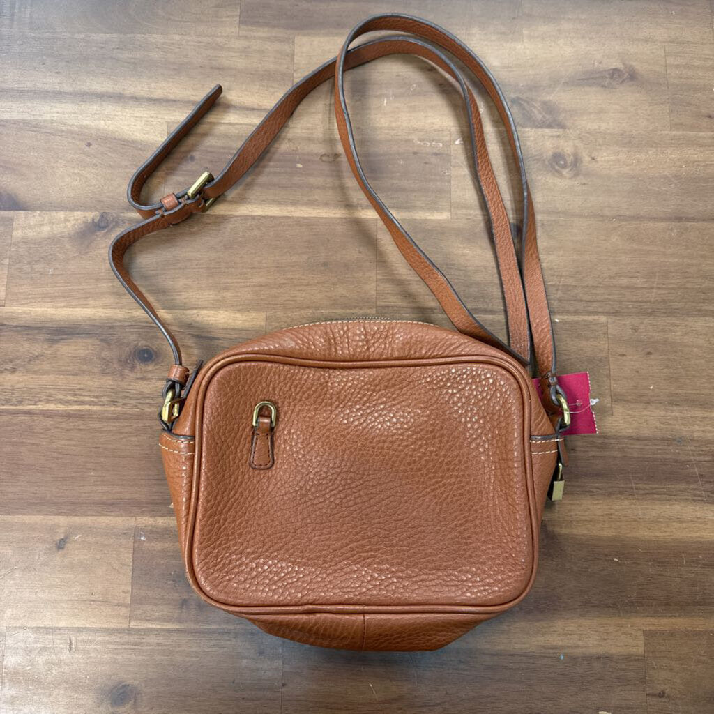 J Crew Brown Pebbled Leather Crossbody Purse