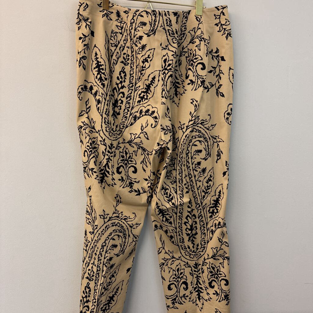 Talbots Brown/ Black Print Wide Leg Pants 14