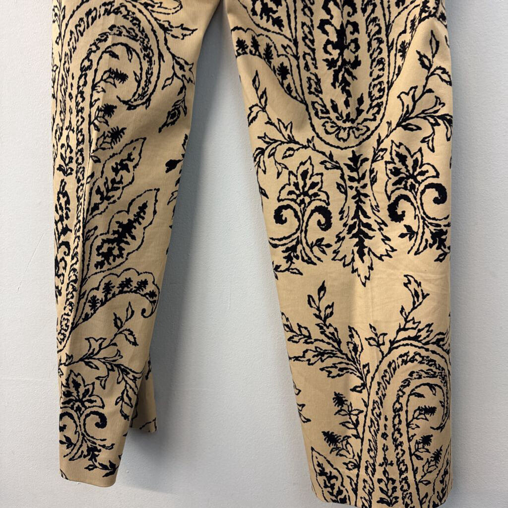 Talbots Brown/ Black Print Wide Leg Pants 14