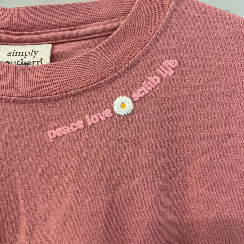 Simply Southern Pink Nurse Life Long Sleeve Graphic Tee Medium