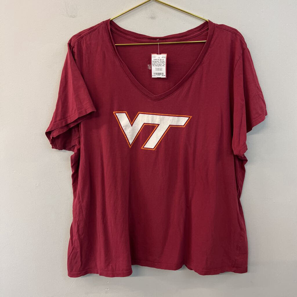 Burgundy/ Orange Virginia Tech Short Sleeve Graphic Tee 3XL