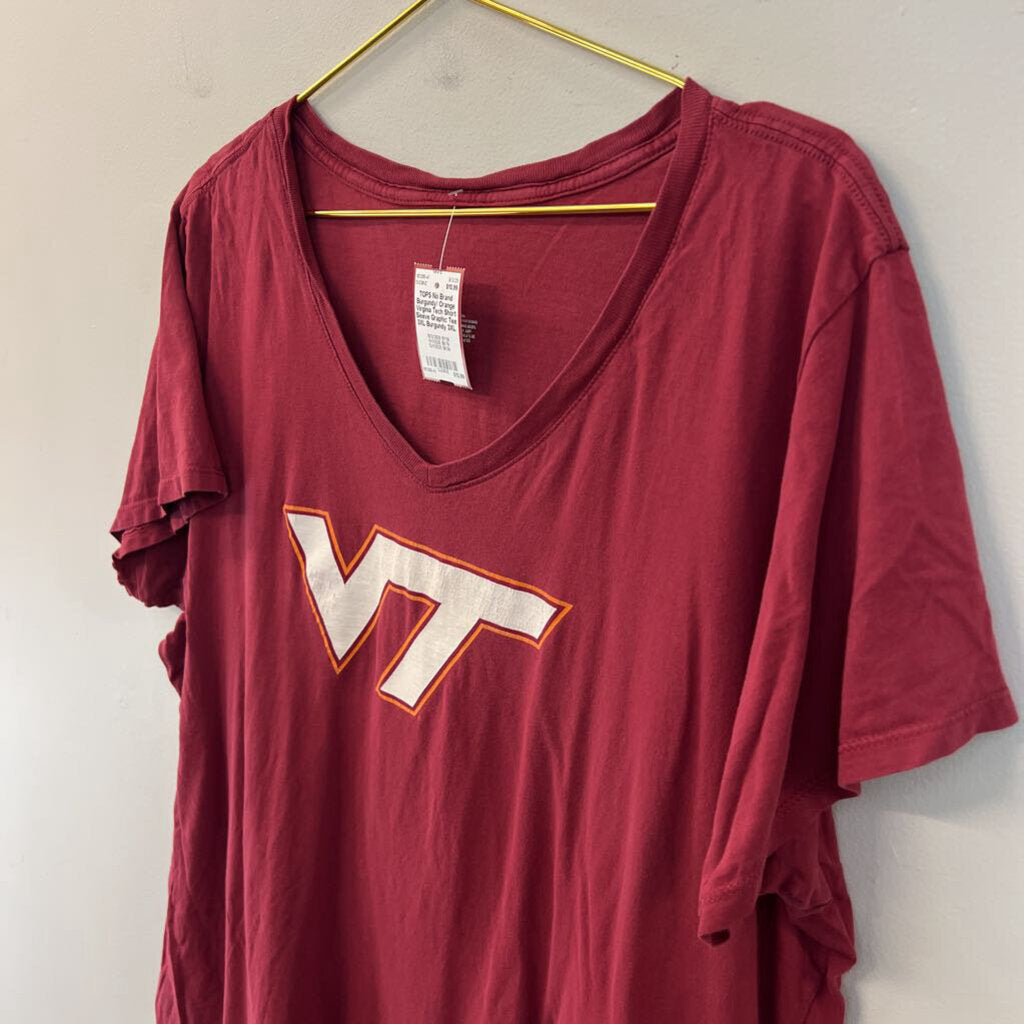 Burgundy/ Orange Virginia Tech Short Sleeve Graphic Tee 3XL