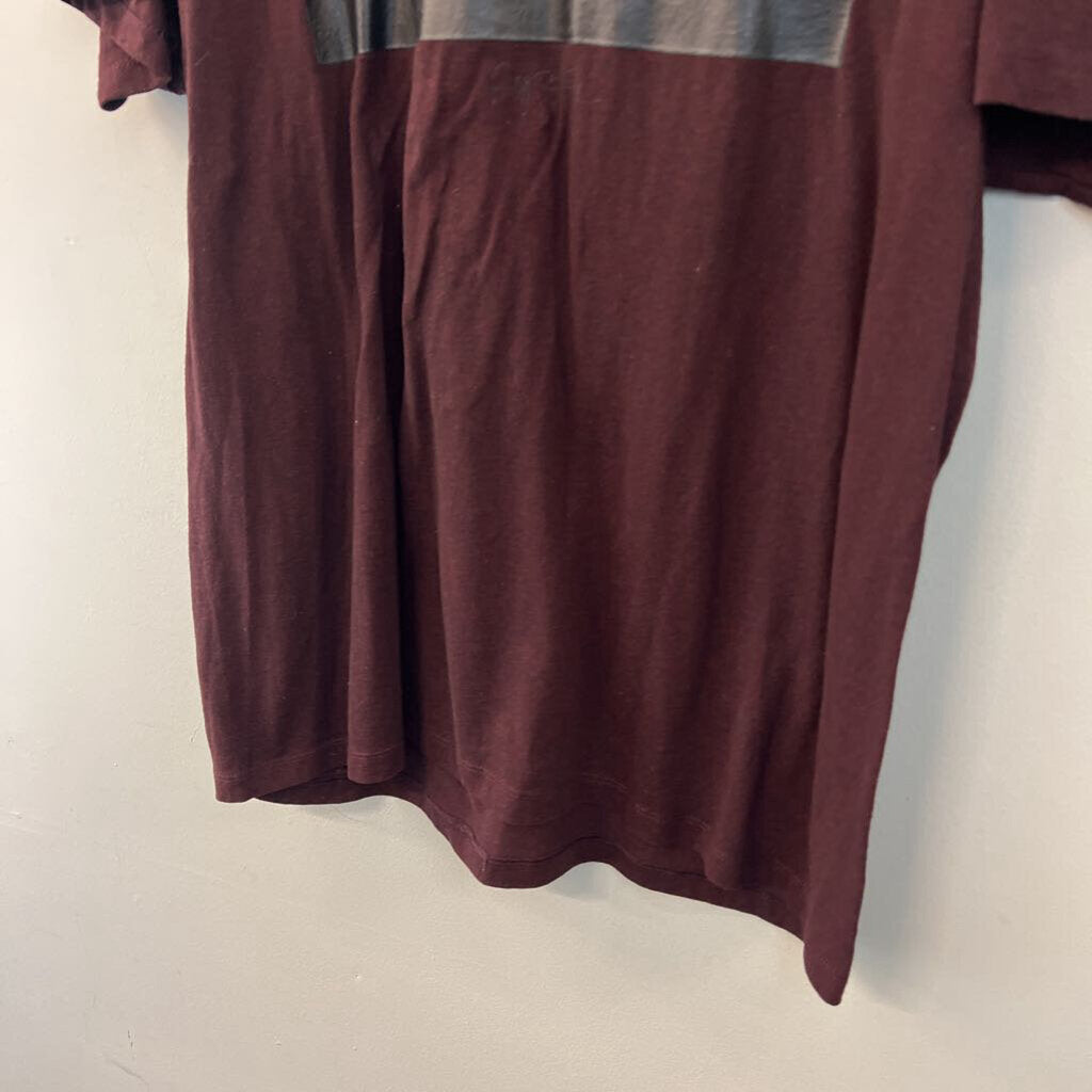 Ring of Fire Burgundy/ Black California Republic Short Sleeve Graphic Tee Extra Large