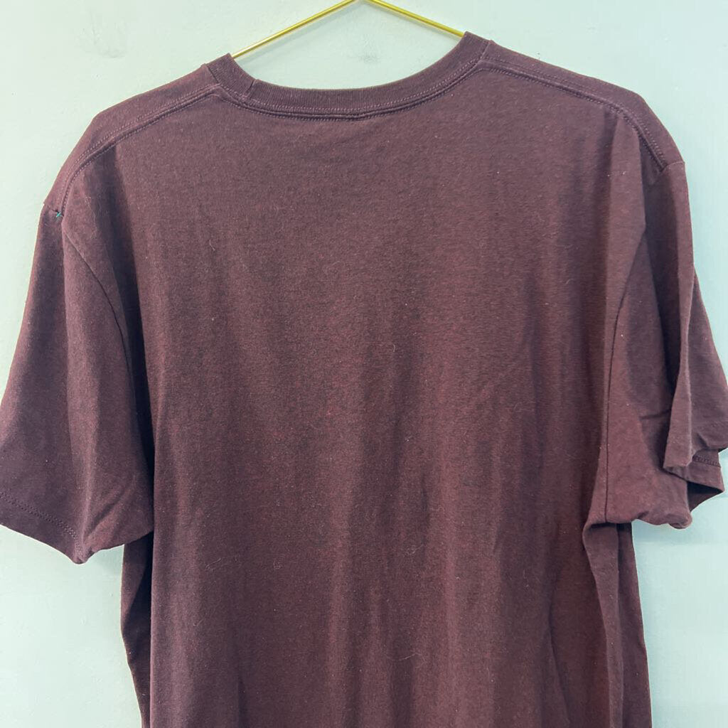 Ring of Fire Burgundy/ Black California Republic Short Sleeve Graphic Tee Extra Large