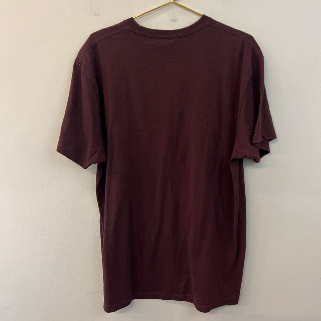 Ring of Fire Burgundy/ Black California Republic Short Sleeve Graphic Tee Extra Large