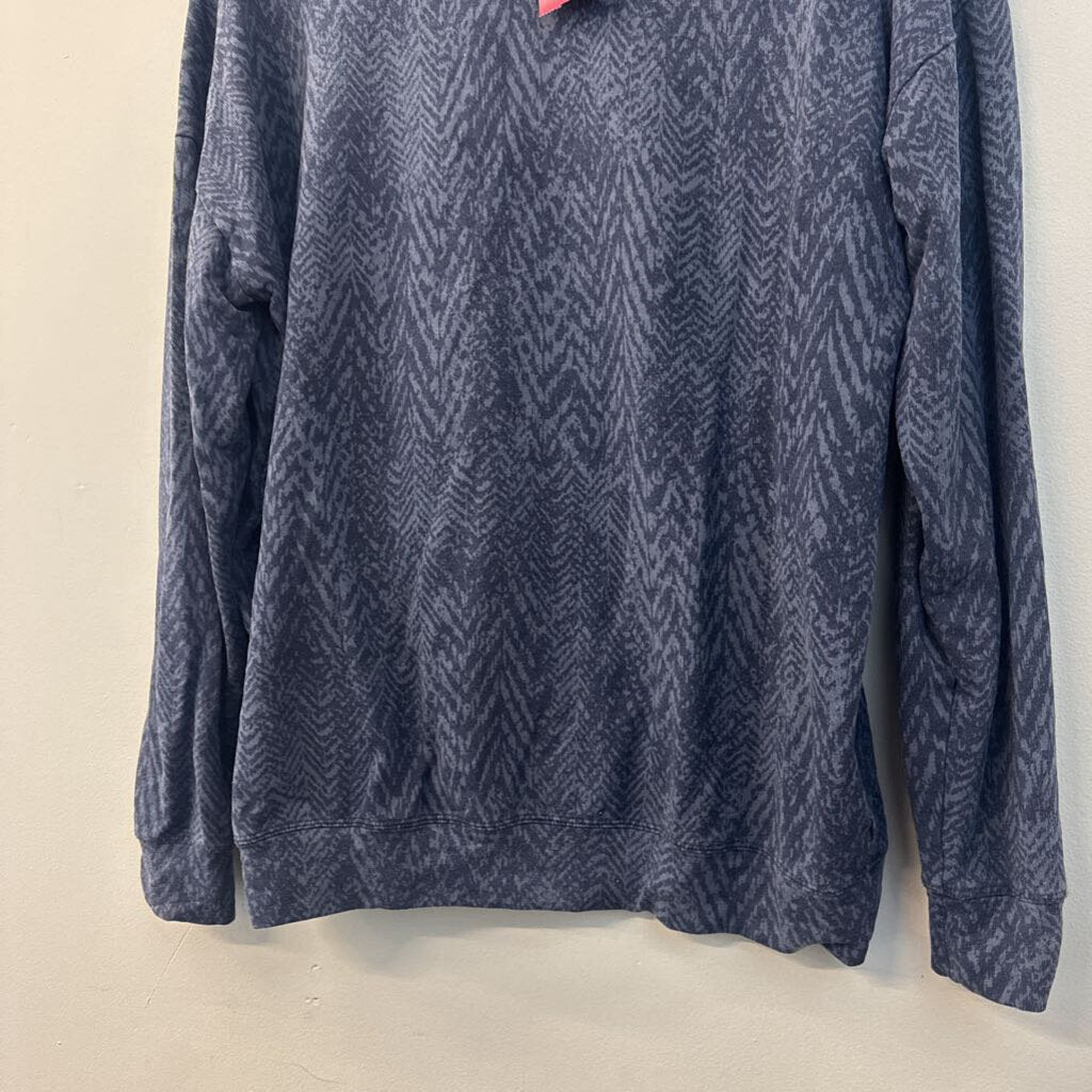 Athleta Blue Print Long Sleeve Top Medium