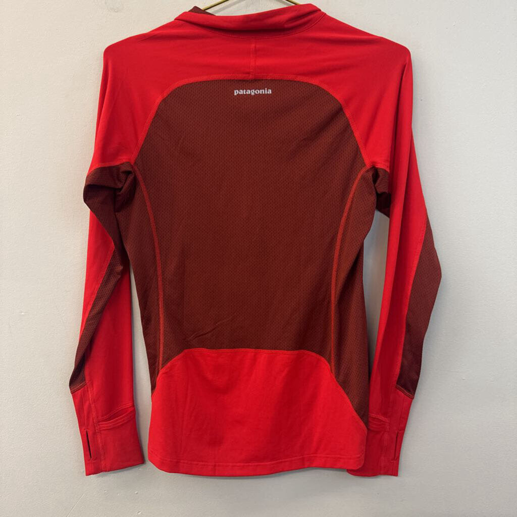 Patagonia Red/ Burgundy Long Sleeve Quarter Zip Pullover Small