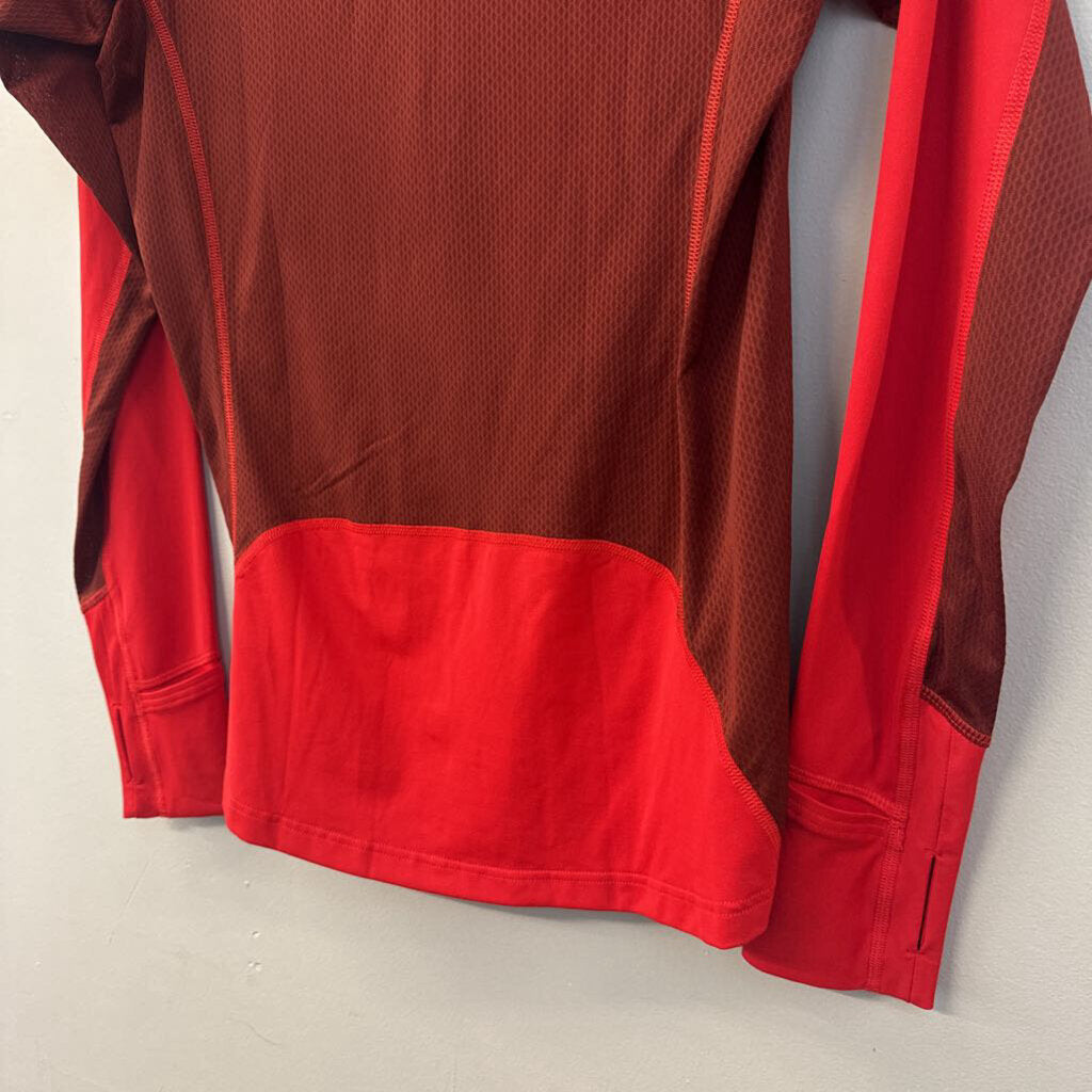 Patagonia Red/ Burgundy Long Sleeve Quarter Zip Pullover Small