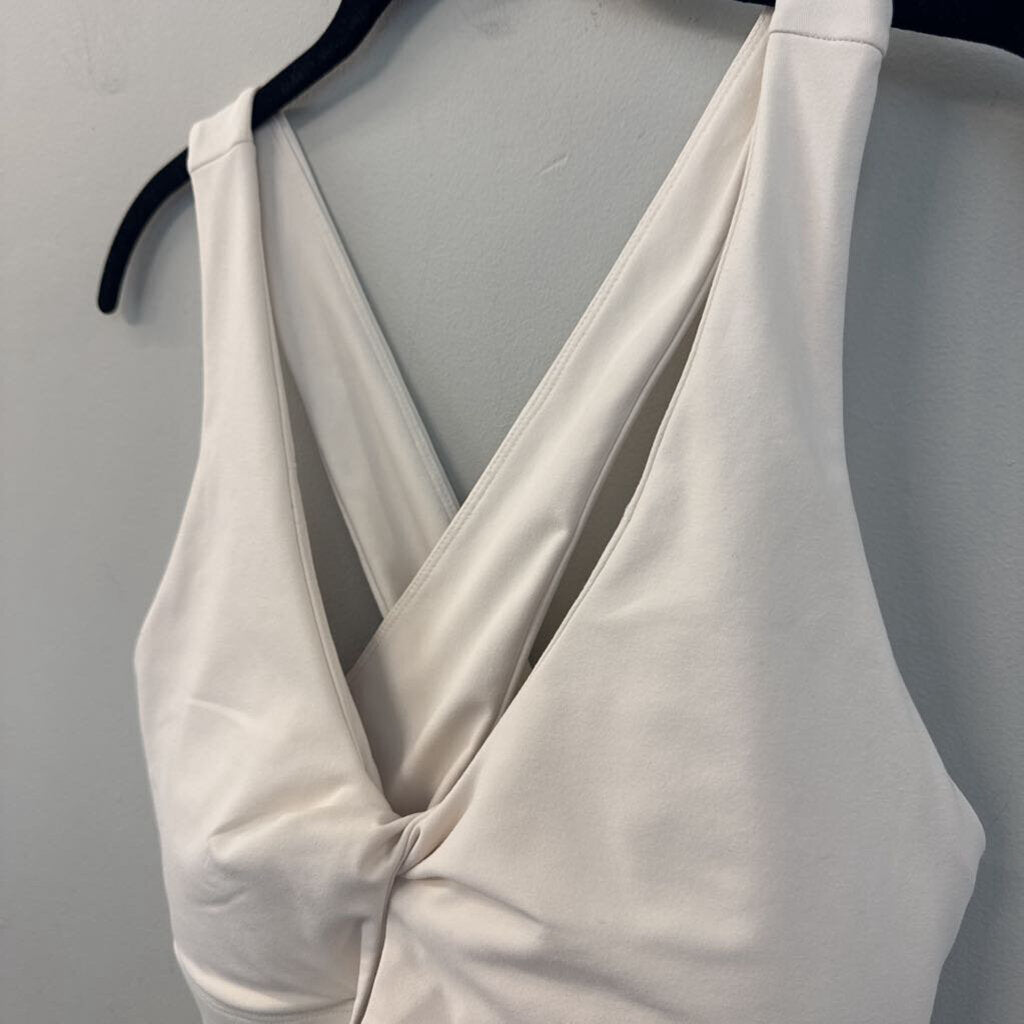 Fabletics Cream Knot Front Sports Bra XXL