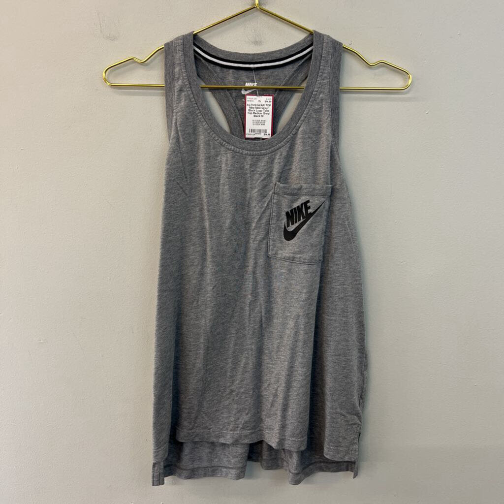 Nike Grey/ Black Logo Tank Top Medium