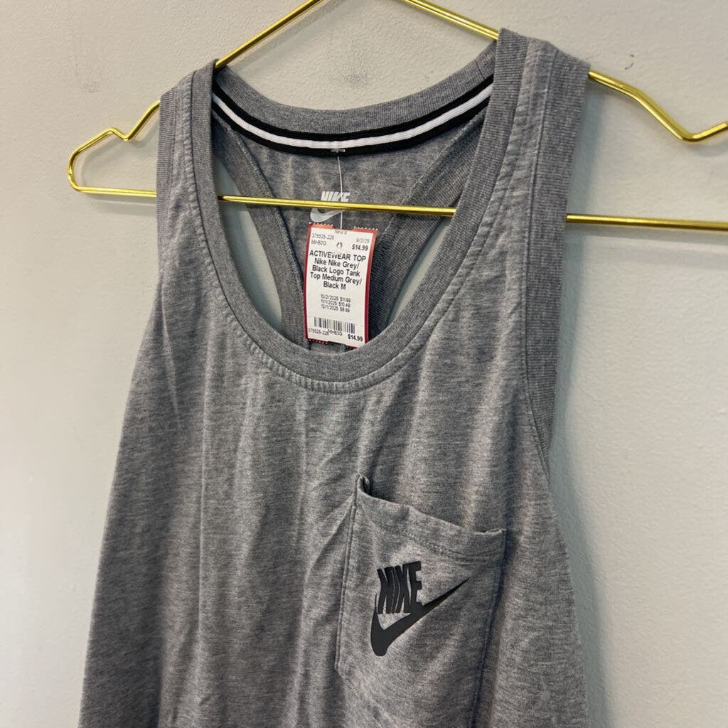 Nike Grey/ Black Logo Tank Top Medium