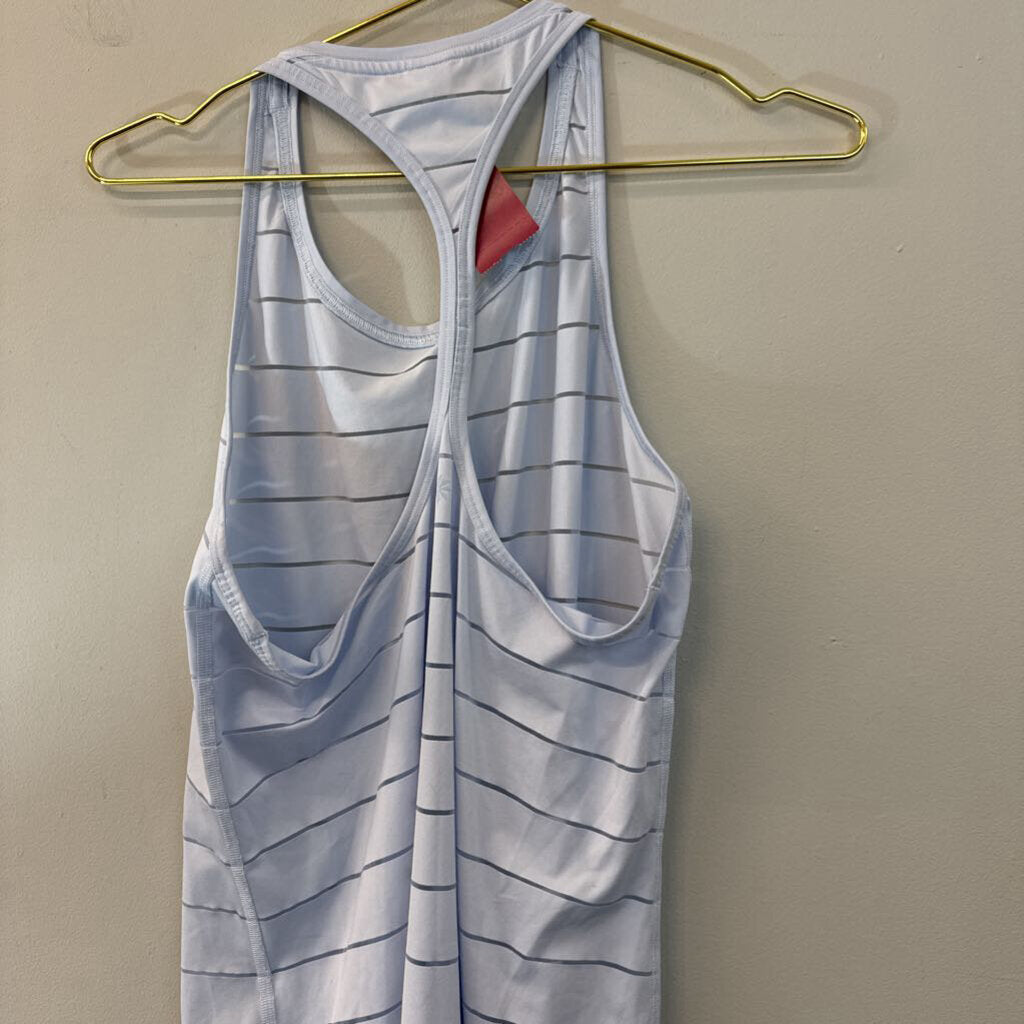 Athleta Blue Striped Tank Top Medium