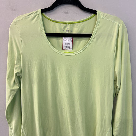 Athleta Green Long Sleeve Top Large