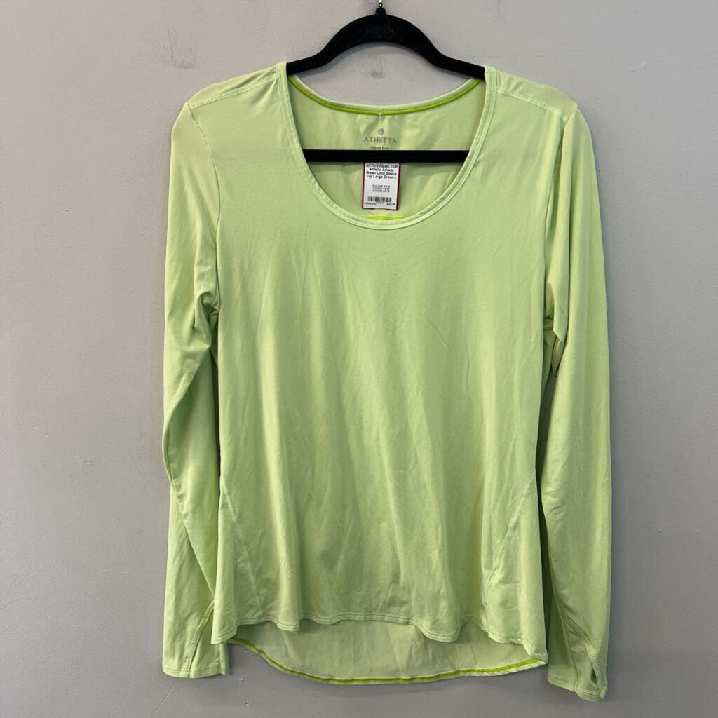 Athleta Green Long Sleeve Top Large
