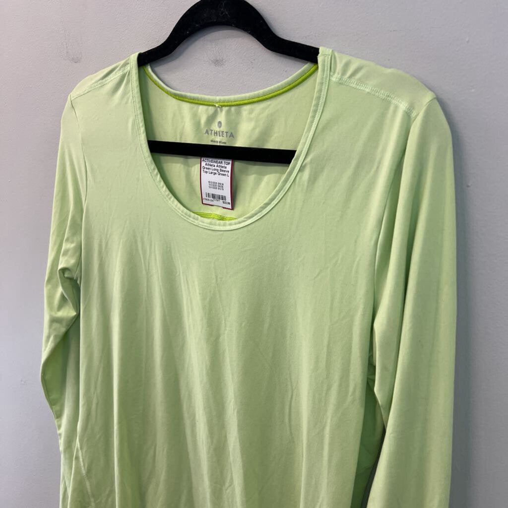 Athleta Green Long Sleeve Top Large