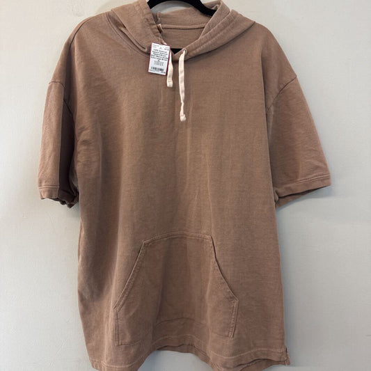 American Apparel Brown Short Sleeve Hoodie Extra Large