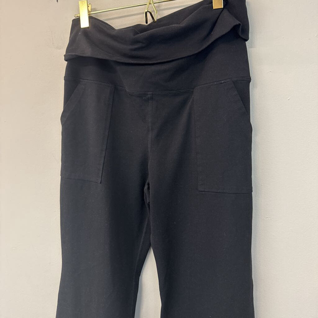 Offline by Aerie Black Foldover Flare Leggings Large