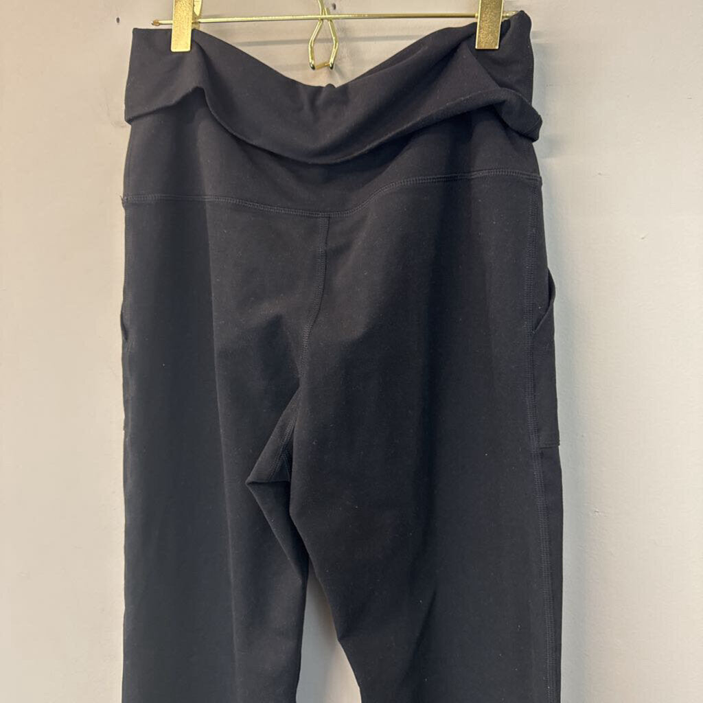 Offline by Aerie Black Foldover Flare Leggings Large